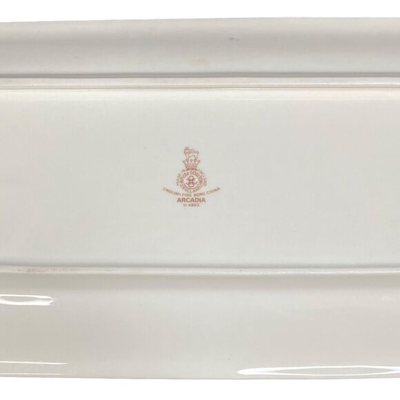 VTG Royal Doulton Arcadia H4802 11" Floral Bone China Sandwich Serving Tray HTF - Picture 7 of 16